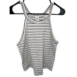 Honolua Halter Style Striped Crop Top